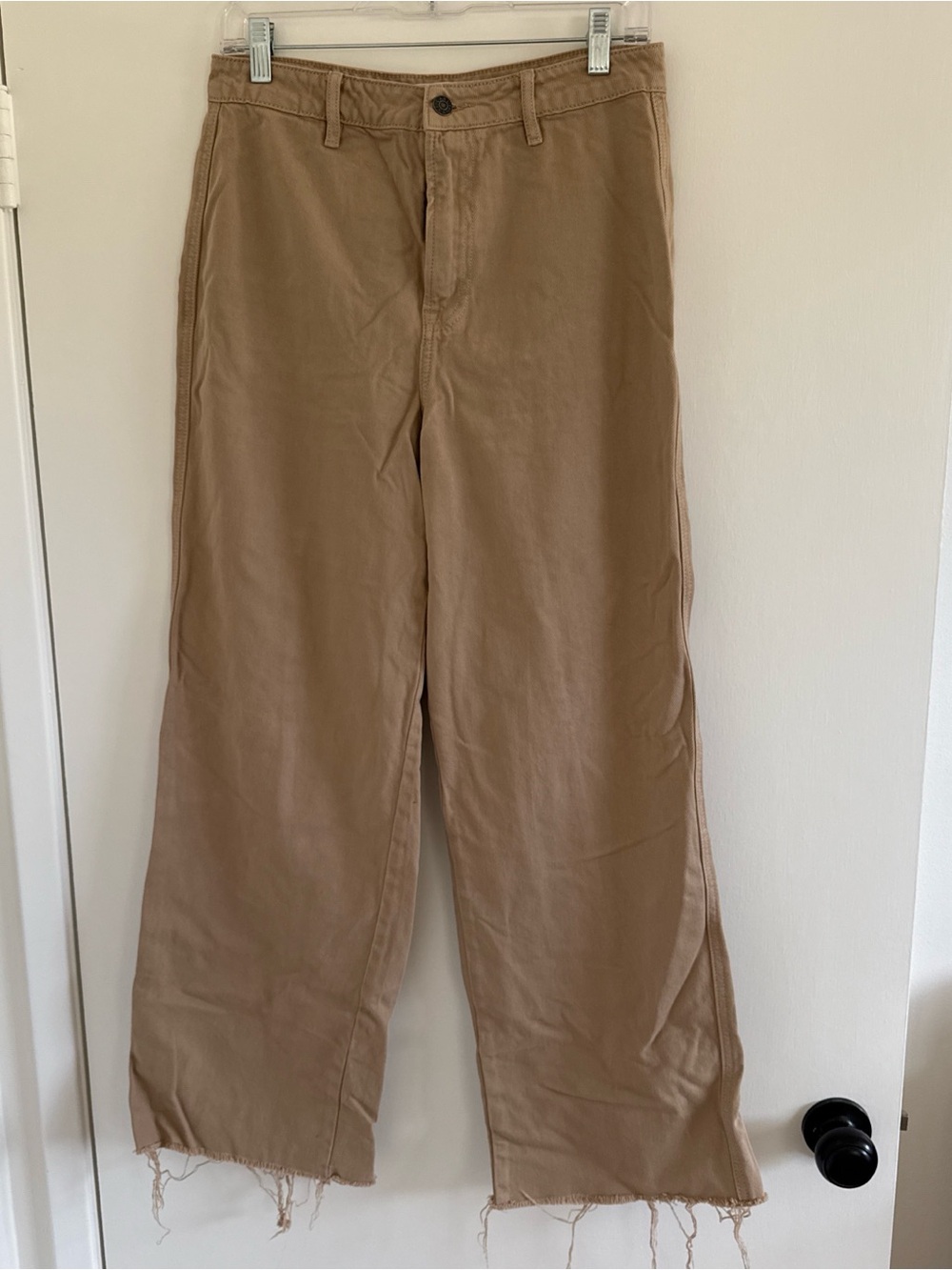 Women’s CJLA Wide-Leg Cotton Pants in Tan